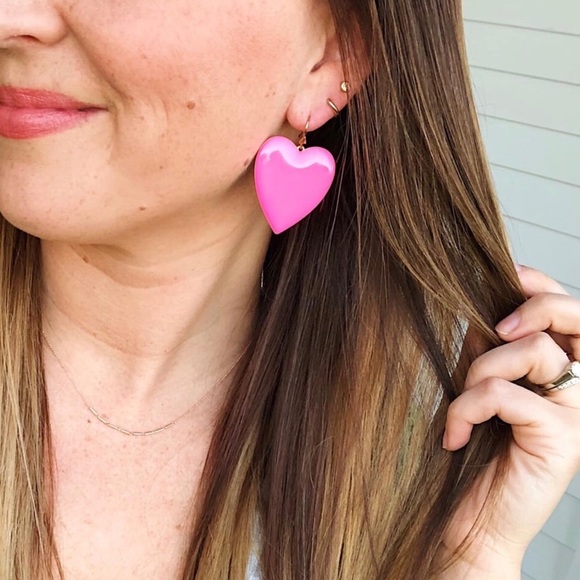 Stella & Dot | Valentine’s💖✨Amore Enamel Heart Earrings - Retired - Picture 2 of 12